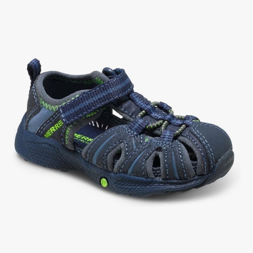 Merrell Kids' Hydro Hiker SJ Sandals - Dark Blue and Lime. (Toddler size) - Picture 4 of 4